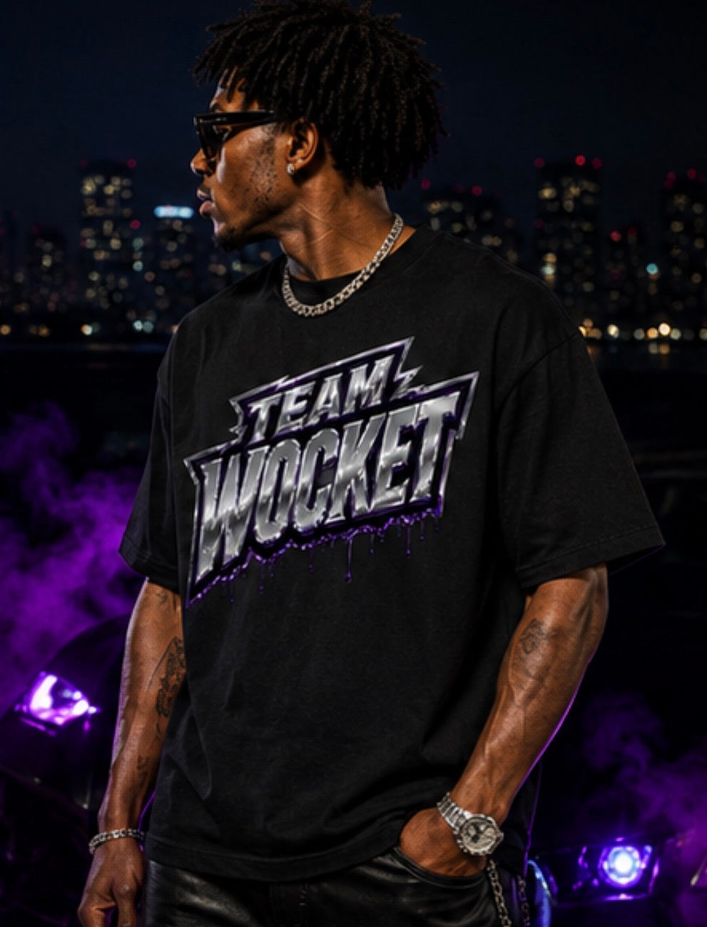 Team Wocket™ Chrome Drip Heavyweight Tee